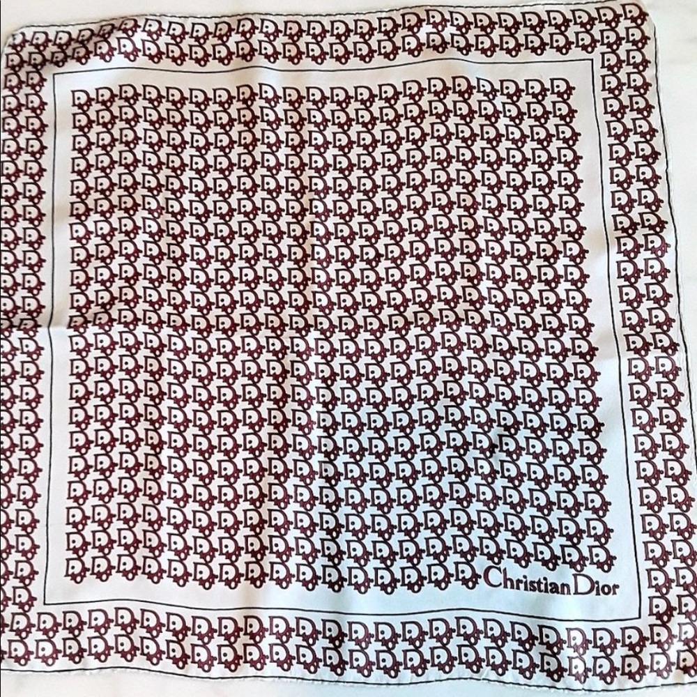 Vintage Christian Dior Silk Scarf Handkerchief